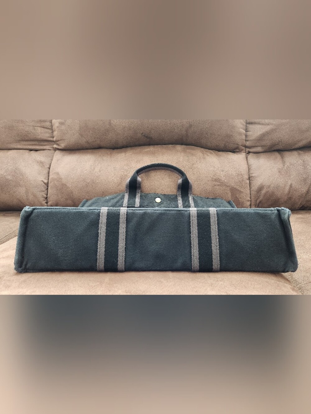 HERMES Large Gray Tote - Picture 5 of 11